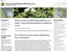 Tablet Screenshot of blog.myearthboundhome.com